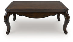 Sectionals for Less - Ashley Furniture - Maylee Coffee Table - Rectangular Cocktail Table / Dark Brown - T617-1