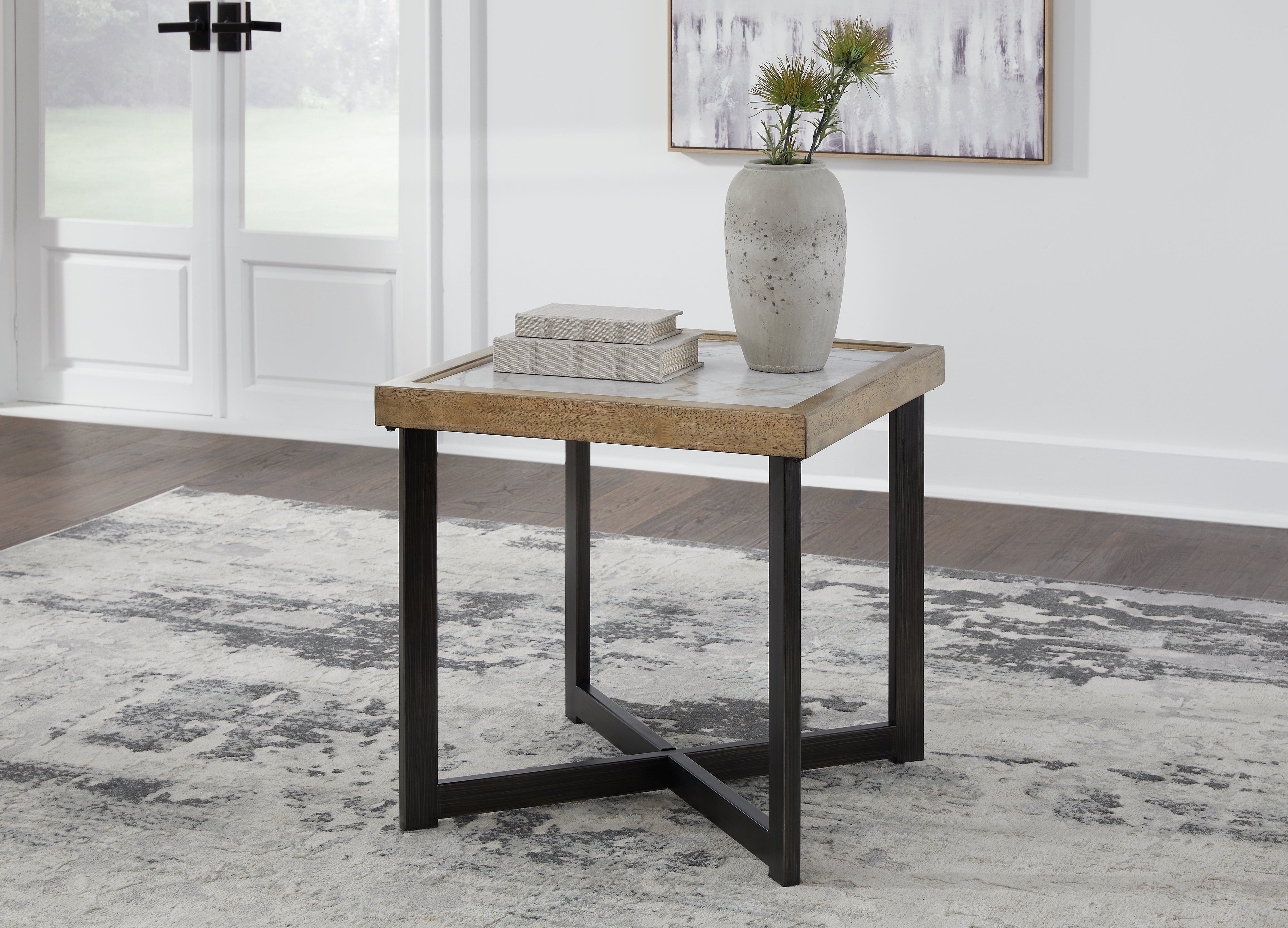 Sectionals for Less - Ashley Furniture - Montia End Table - Square End Table / Multi - T632-2