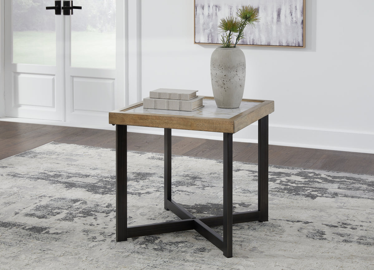 Sectionals for Less - Ashley Furniture - Montia End Table - Square End Table / Multi - T632-2