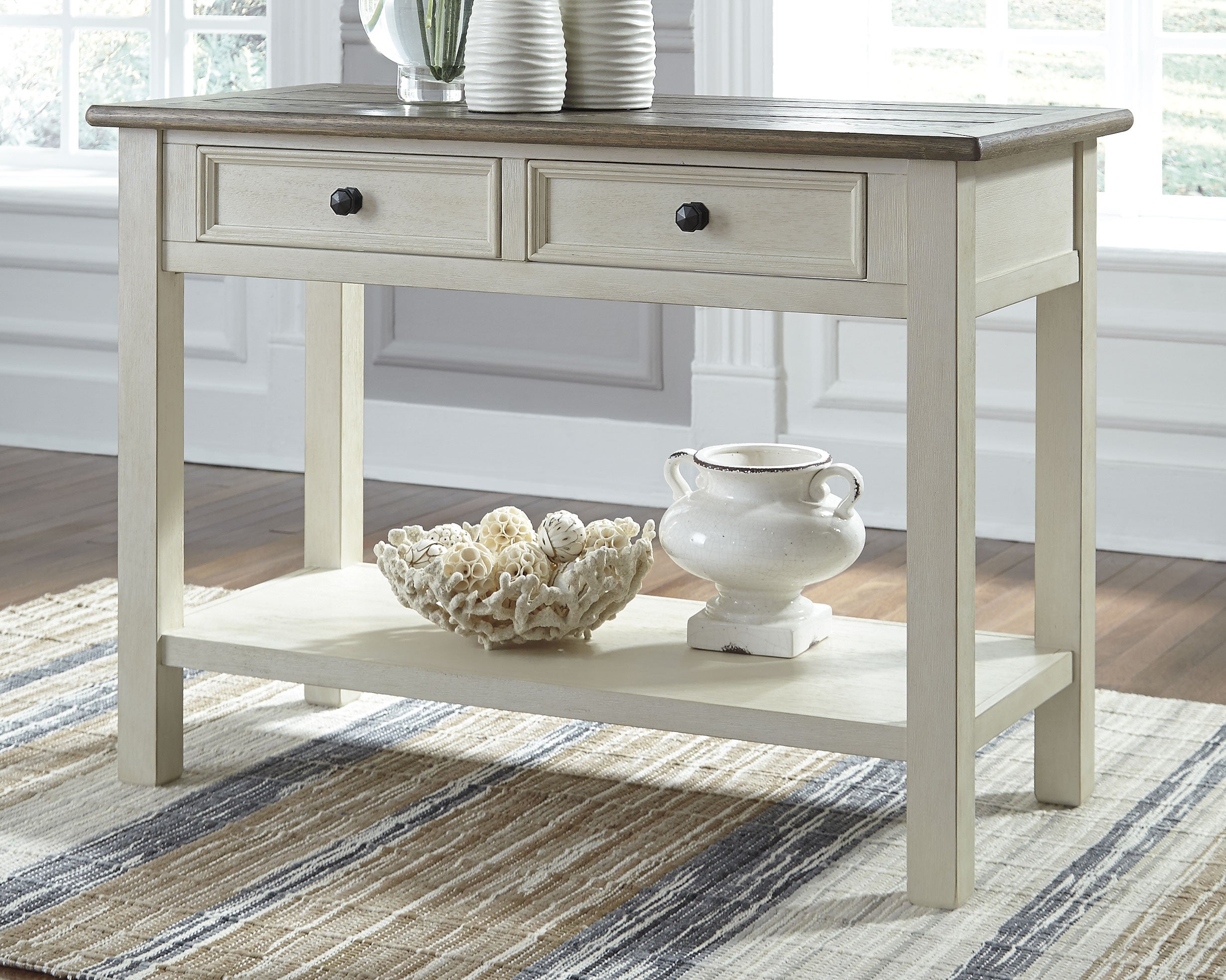 Sectionals for Less - Ashley Furniture - Bolanburg Sofa/Console Table - Sofa Table / Two-tone - T637-4