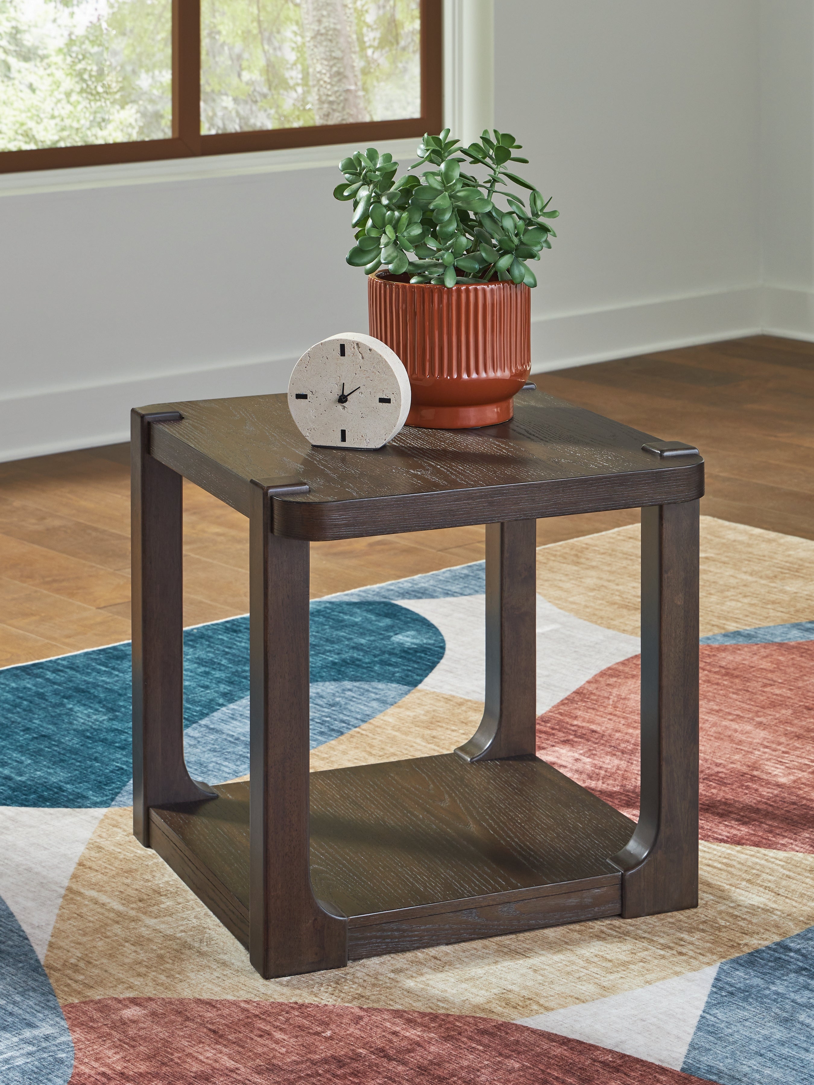 Sectionals for Less - Ashley Furniture - Breckington End Table - Rectangular End Table / Dark Brown - T656-3