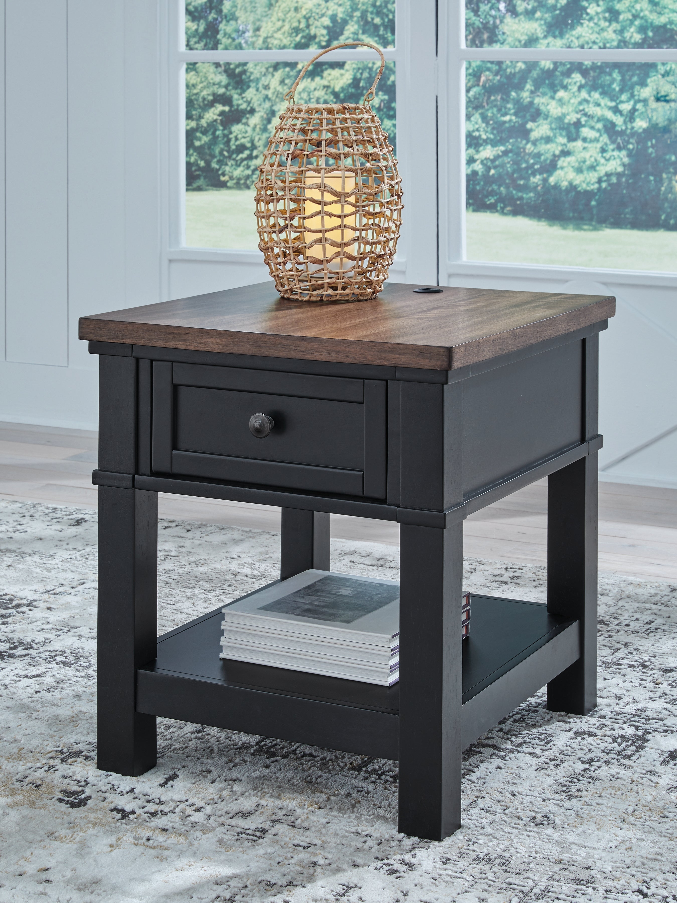 Sectionals for Less - Ashley Furniture - Wildenauer End Table - Rectangular End Table / Brown/Black - T664-3