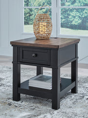 Sectionals for Less - Ashley Furniture - Wildenauer End Table - Rectangular End Table / Brown/Black - T664-3