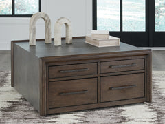 Sectionals for Less - Ashley Furniture - Kallenny Coffee Table - Square Cocktail Table / Brown/Gray - T669-8