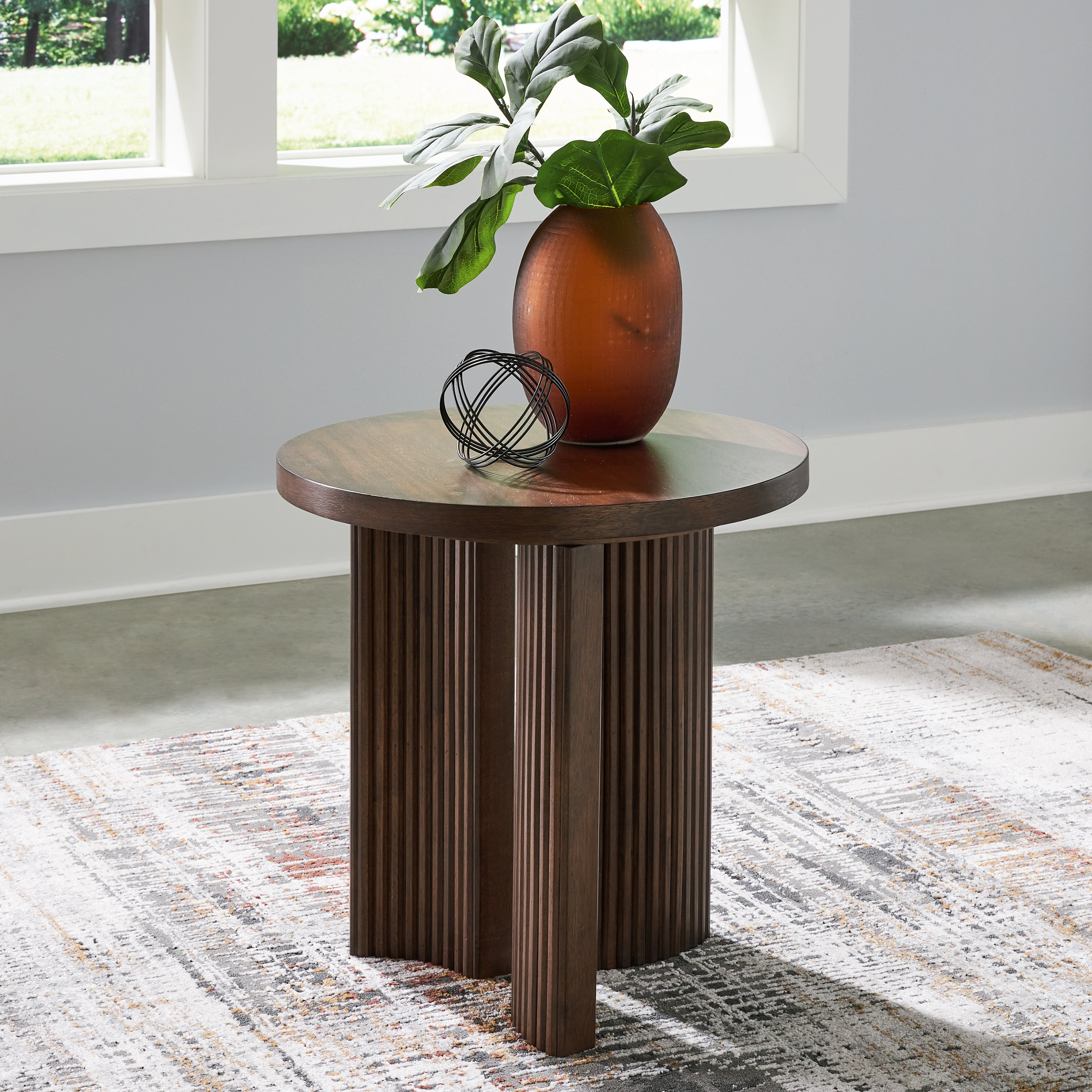 Sectionals for Less - Ashley Furniture - Korestone End Table - Rectangular End Table / Dark Brown - T438-3