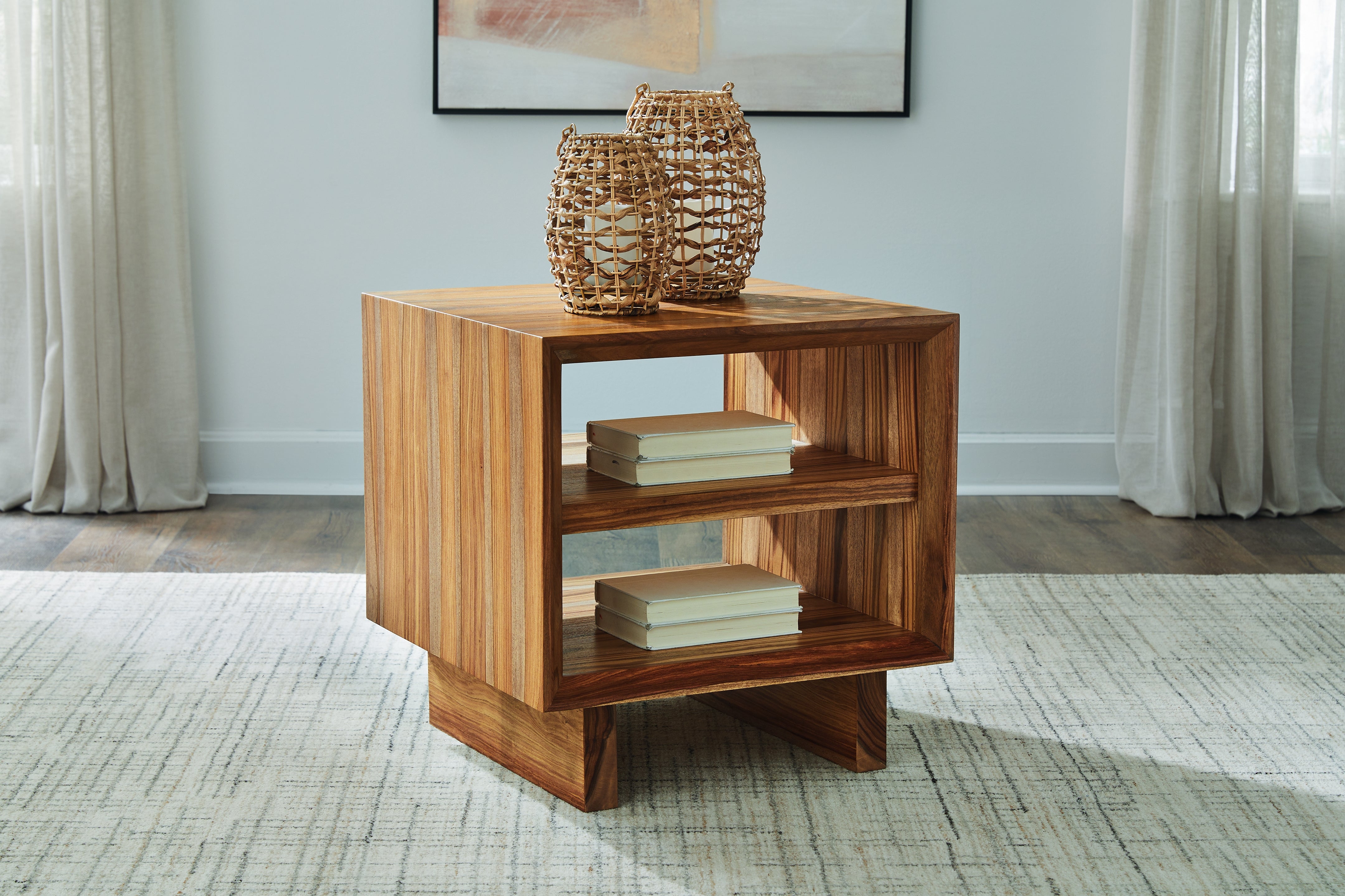 Sectionals for Less - Ashley Furniture - Dressonni End Table - Square End Table / Brown - T690-2