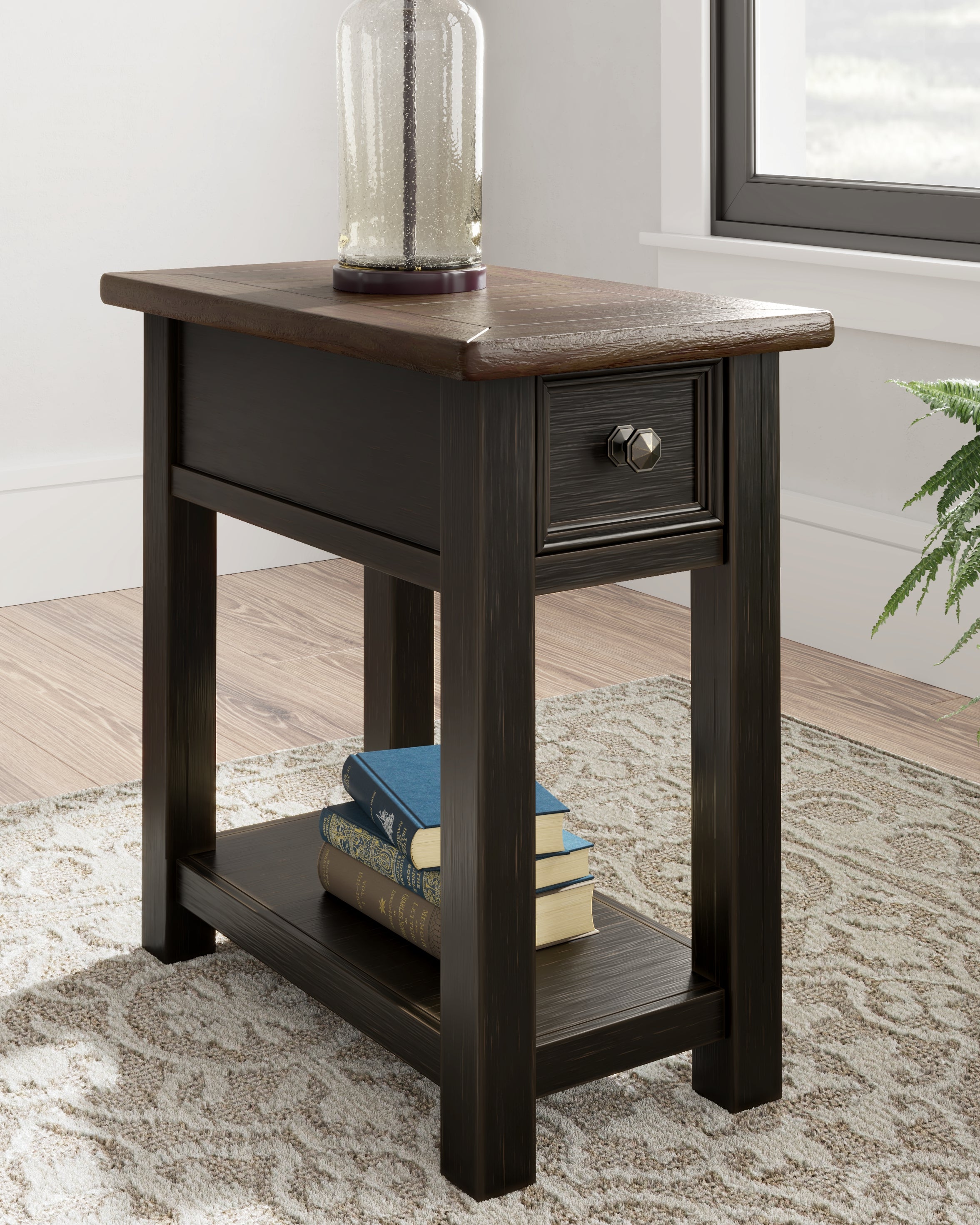 Sectionals for Less - Ashley Furniture - Tyler Creek Chairside End Table - Chair Side End Table / Grayish Brown/Black - T736-107
