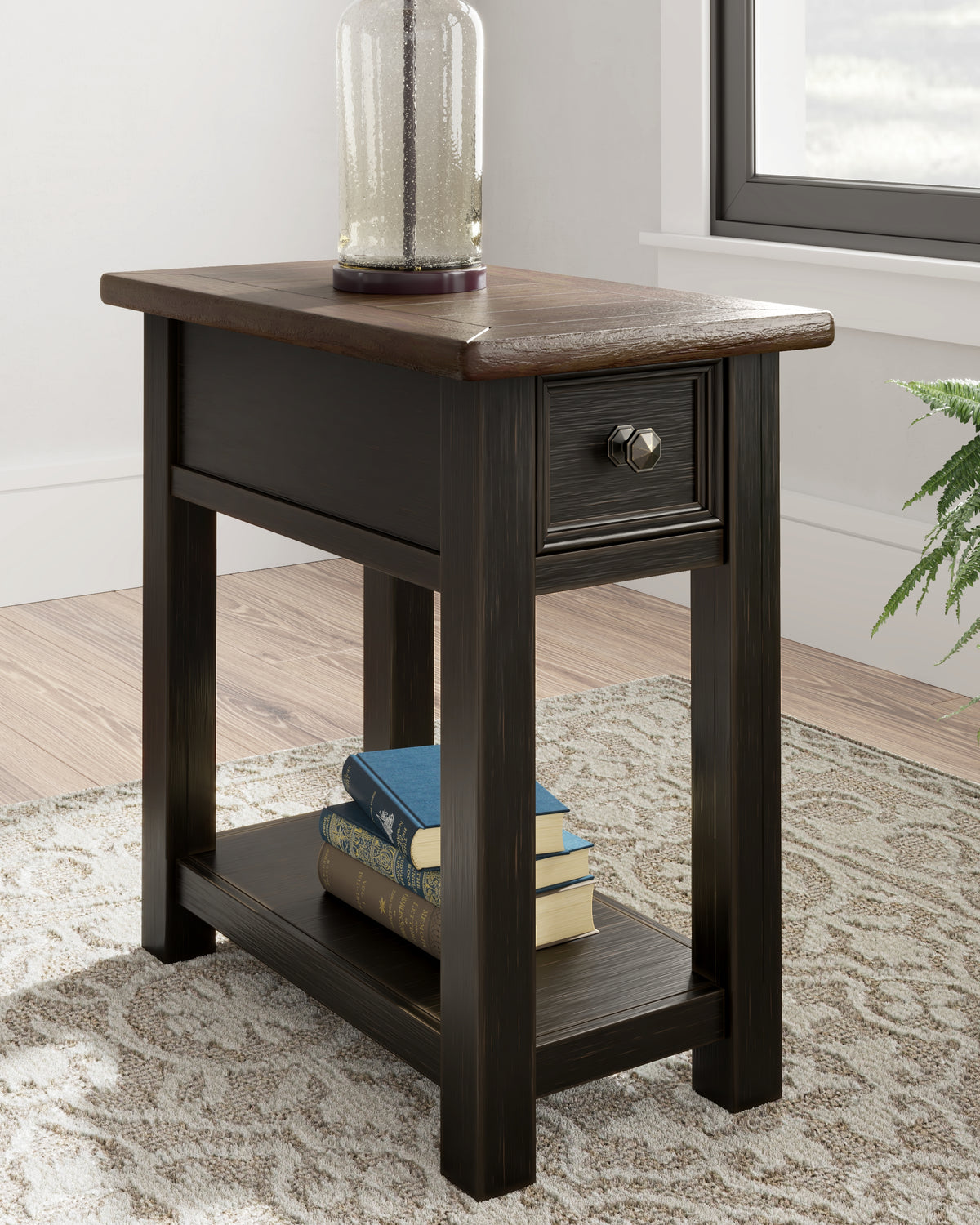 Sectionals for Less - Ashley Furniture - Tyler Creek Chairside End Table - Chair Side End Table / Grayish Brown/Black - T736-107