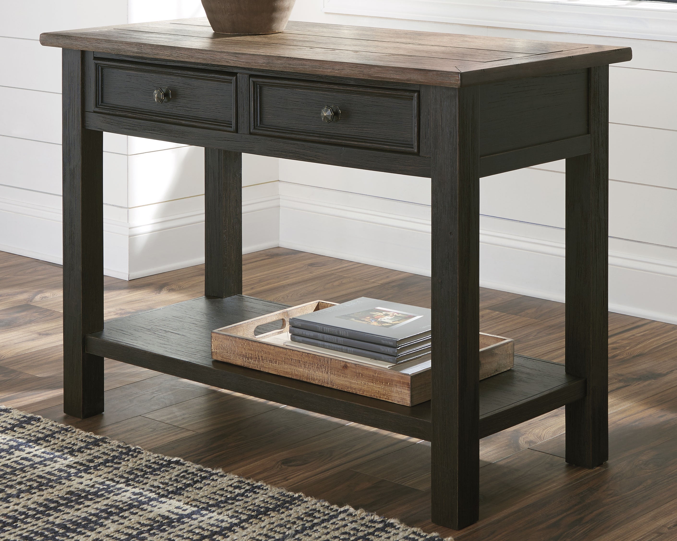 Sectionals for Less - Ashley Furniture - Tyler Creek Sofa/Console Table - Sofa Table / Grayish Brown/Black - T736-4