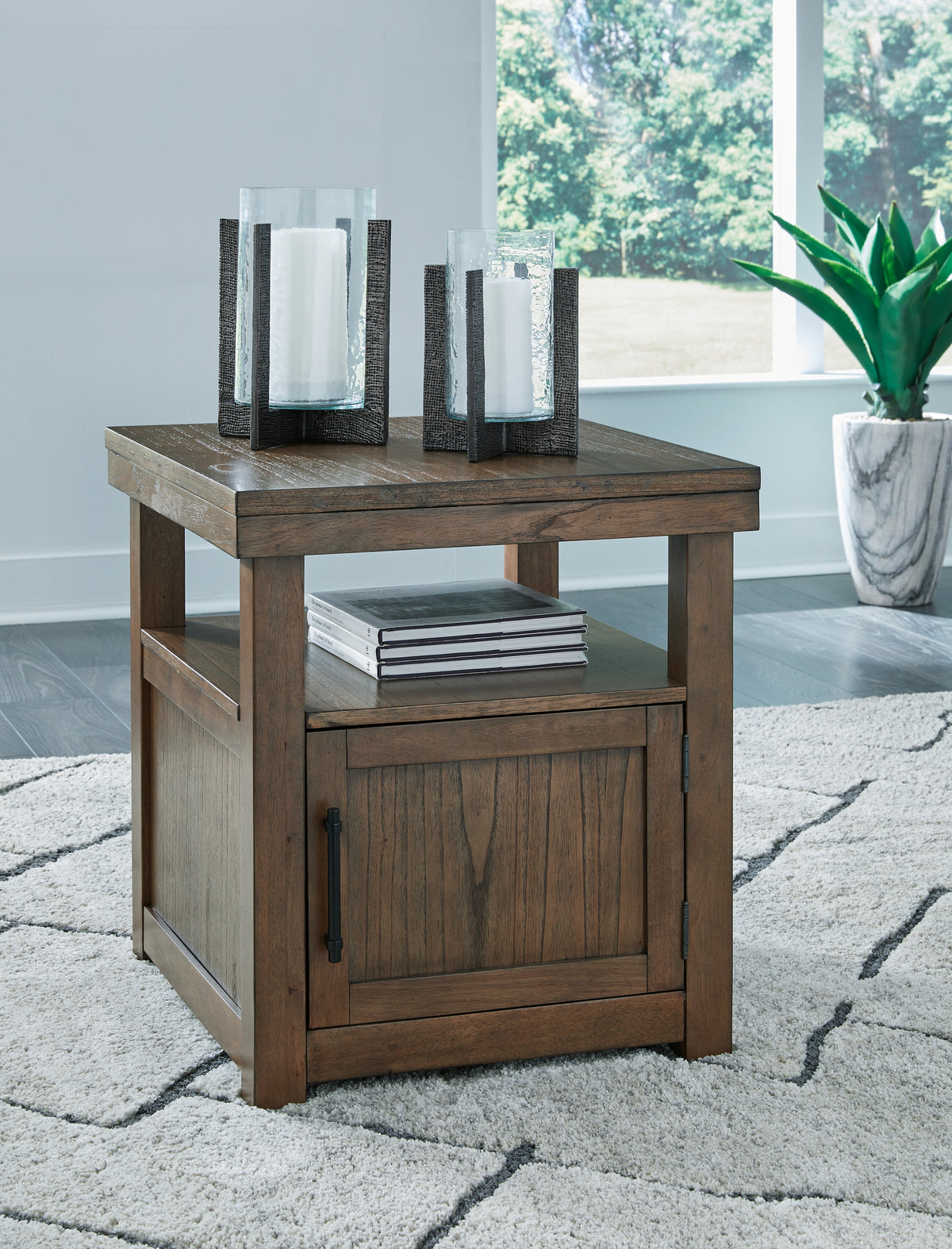 Sectionals for Less - Ashley Furniture - Boardernest End Table - Rectangular End Table / Brown - T738-3