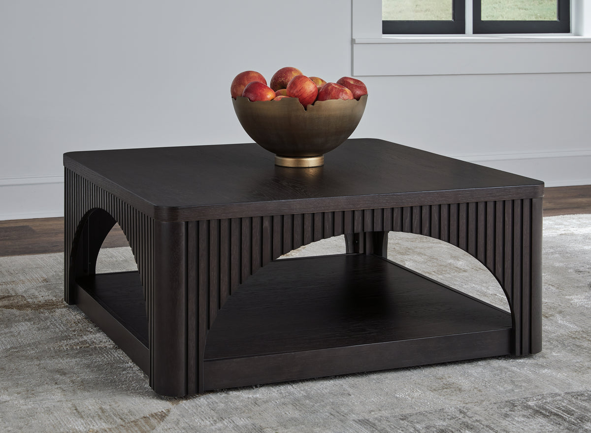 Sectionals for Less - Ashley Furniture - Yellink Coffee Table - Square Cocktail Table / Black - T760-8