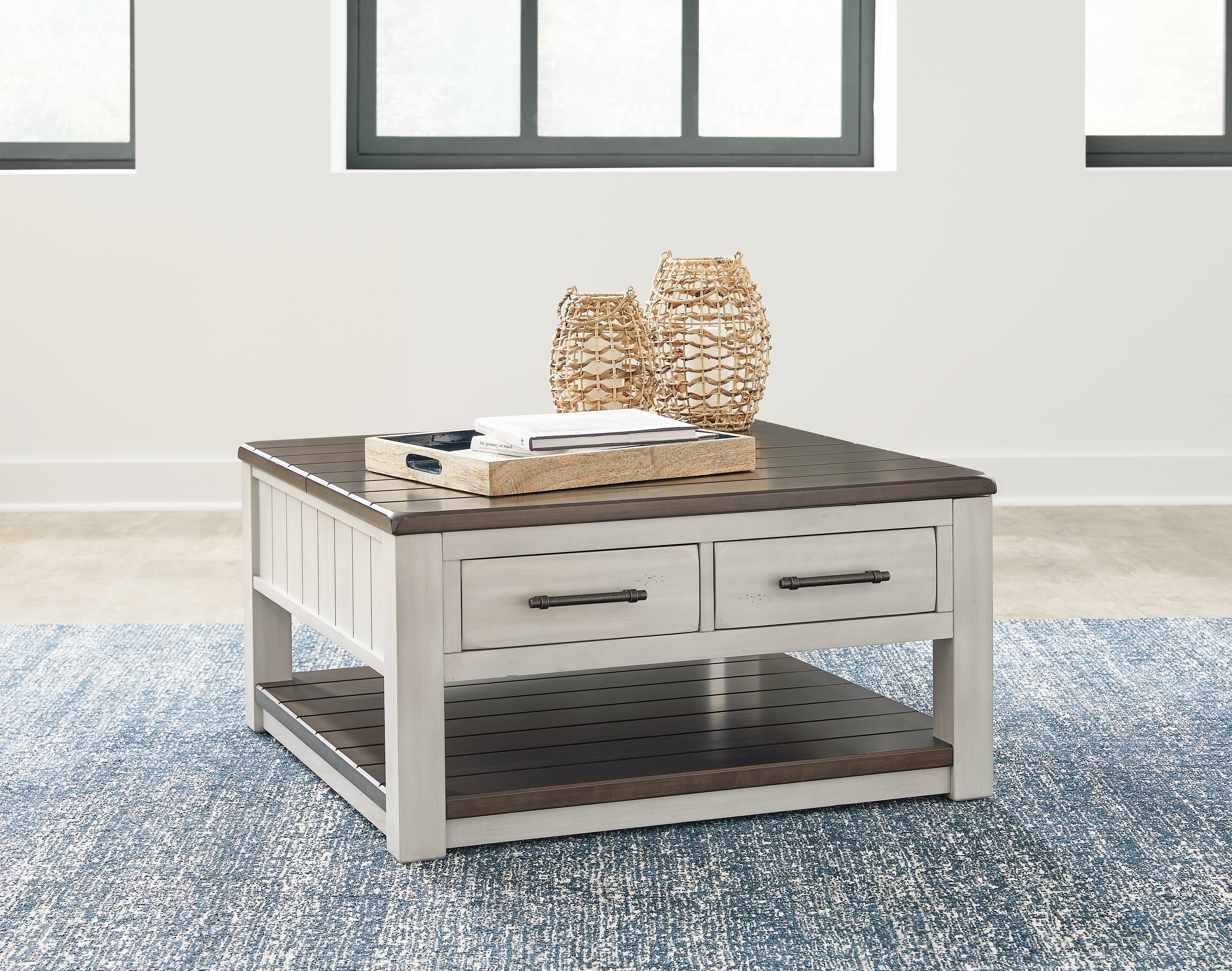 Sectionals for Less - Ashley Furniture - Darborn Lift-Top Coffee Table - Lift Top Cocktail Table / Gray/Brown - T796-00