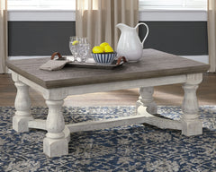 Sectionals for Less - Ashley Furniture - Havalance Coffee Table - Rectangular Cocktail Table / Gray/White - T814-1