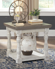 Sectionals for Less - Ashley Furniture - Havalance End Table - Square End Table / White/Gray - T994-2