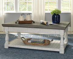 Sectionals for Less - Ashley Furniture - Havalance Lift-Top Coffee Table - Lift Top Cocktail Table / White/Gray - T994-20