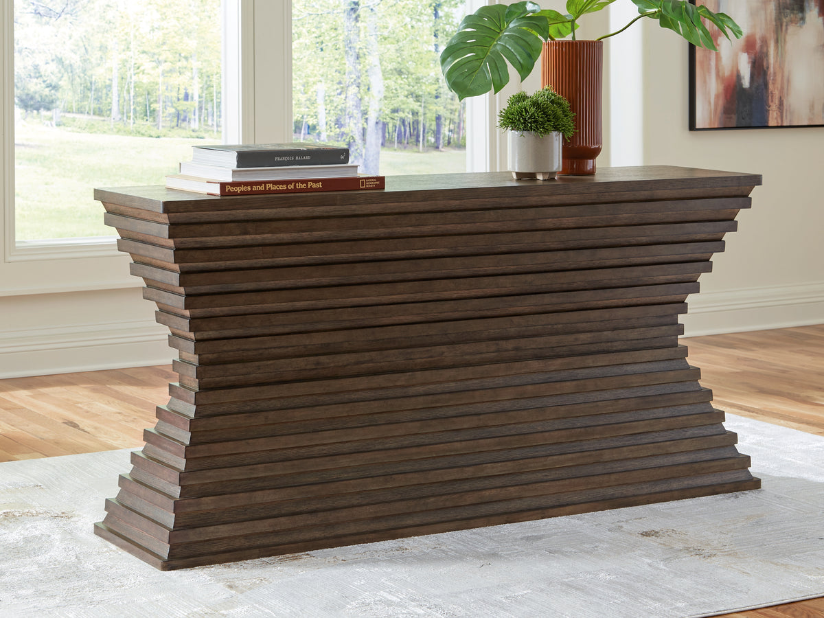 Sectionals for Less - Ashley Furniture - Hannodream Sofa Table - Sofa Table / Warm Brown - T821-4