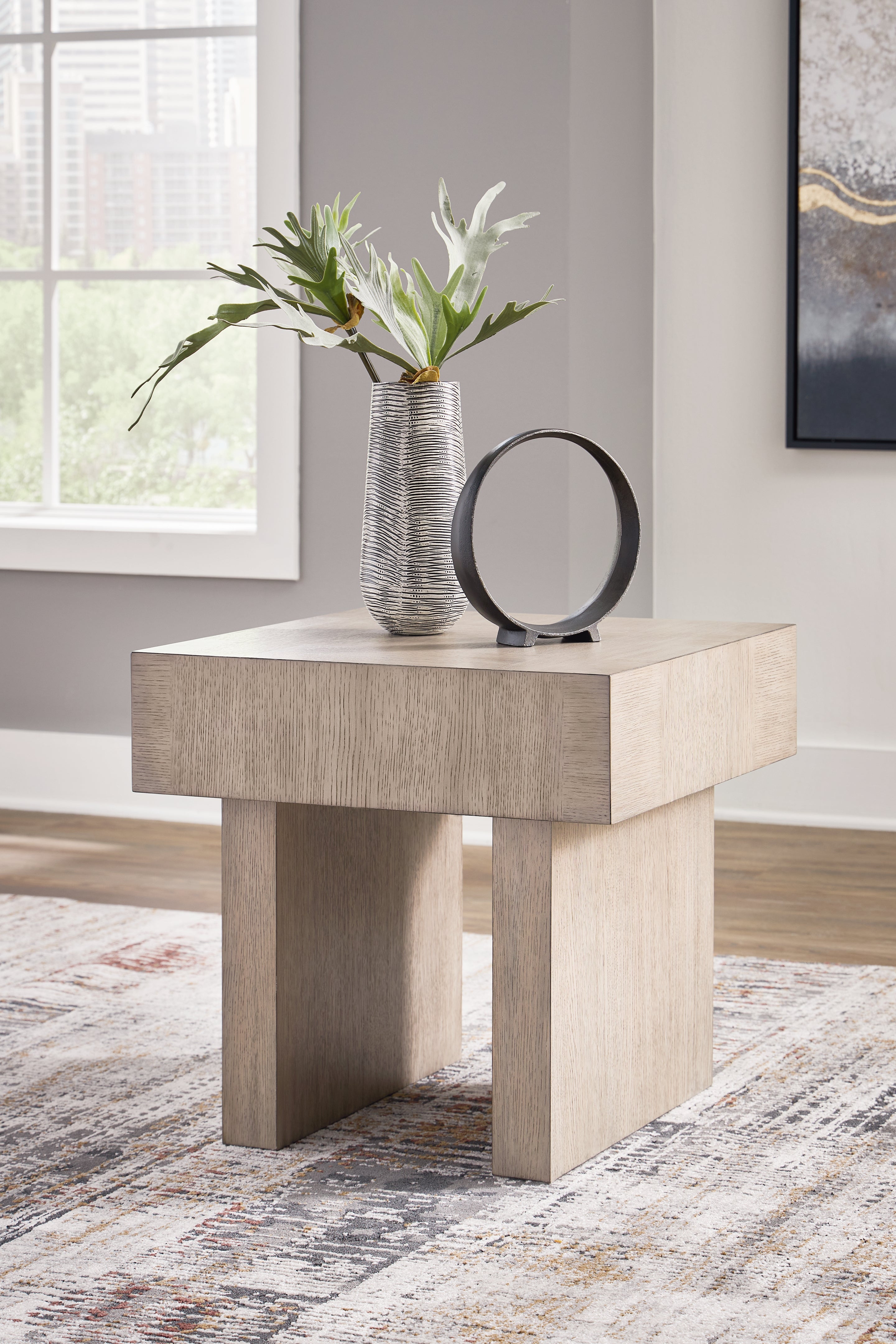 Sectionals for Less - Ashley Furniture - Jorlaina End Table - Square End Table / Light Grayish Brown - T922-2