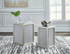 Sectionals for Less - Ashley Furniture - Traleena Nesting End Table (Set of 2) - Nesting End Tables (Set of 2) / Silver Finish - T957-16