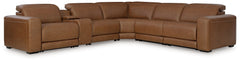 Sectionals for Less - Ashley Furniture - Magic Man Sectional - 2-Piece Power Reclining Sectional Loveseat with Console / Caramel - PCU10700S3