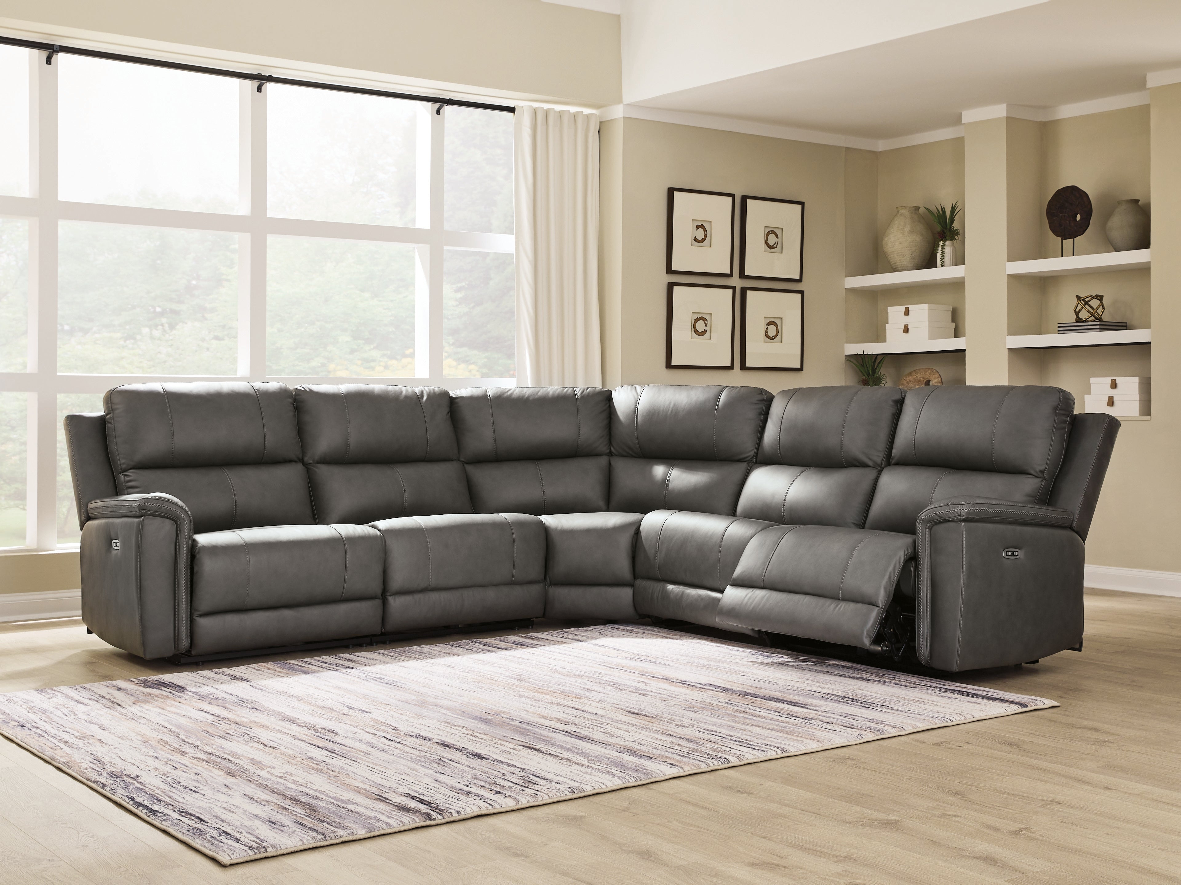 Sectionals for Less - Ashley Furniture - Bleckley Sectional - 5-Piece Power Reclining Sectional / Anchor - PCU12000S4