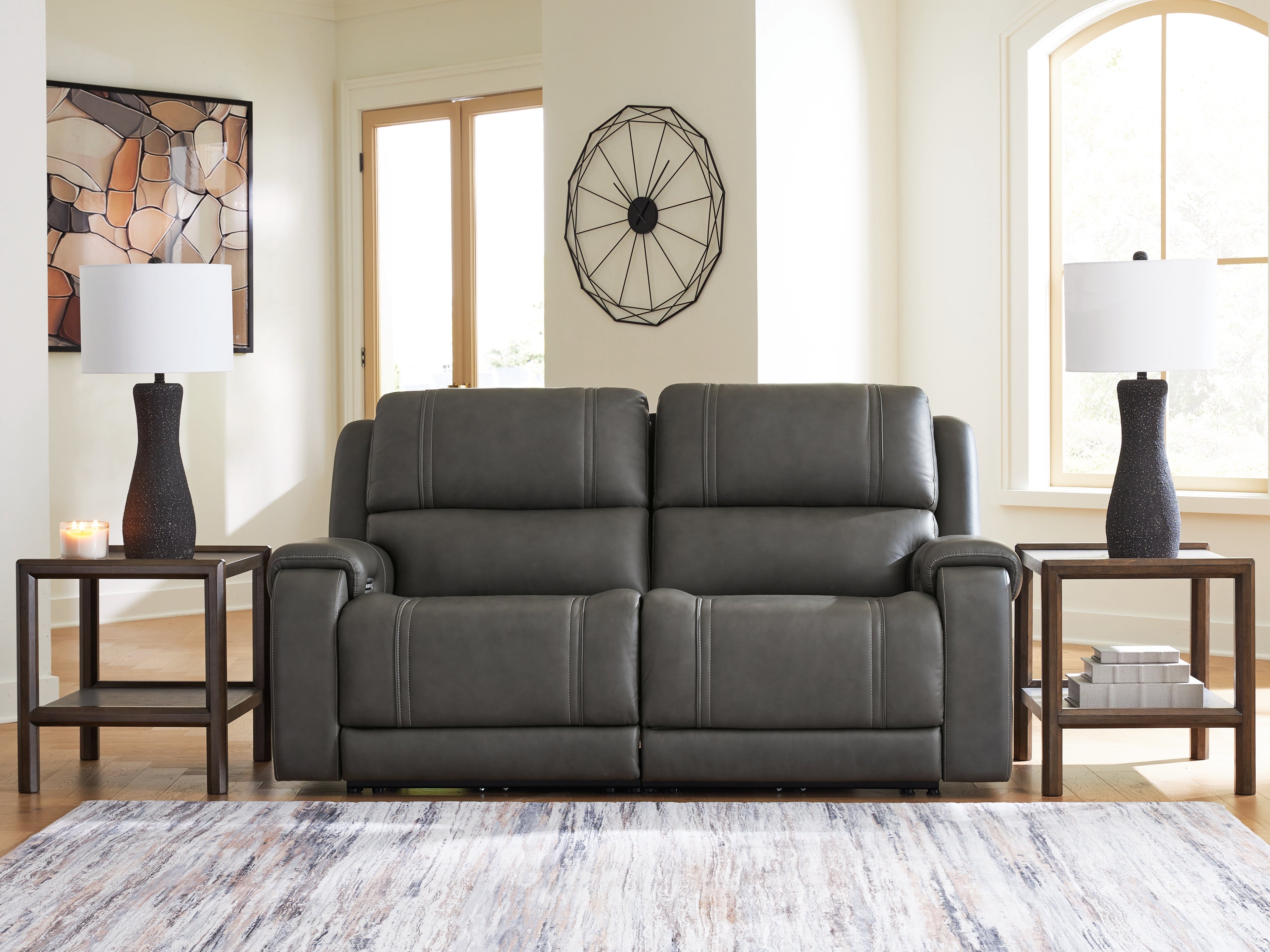 Sectionals for Less - Ashley Furniture - 5Z - Pittson Sectional - 2-Piece Power Reclining Sectional Loveseat - PCU12600S1