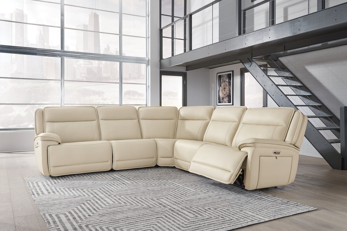 Sectionals for Less - Ashley Furniture - Double Deal Sectional - 5-Piece Reclining Sectional with Console / Almond - U13001S8
