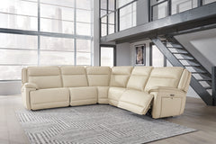 Sectionals for Less - Ashley Furniture - Double Deal Sectional - 5-Piece Reclining Sectional with Console / Almond - U13001S8