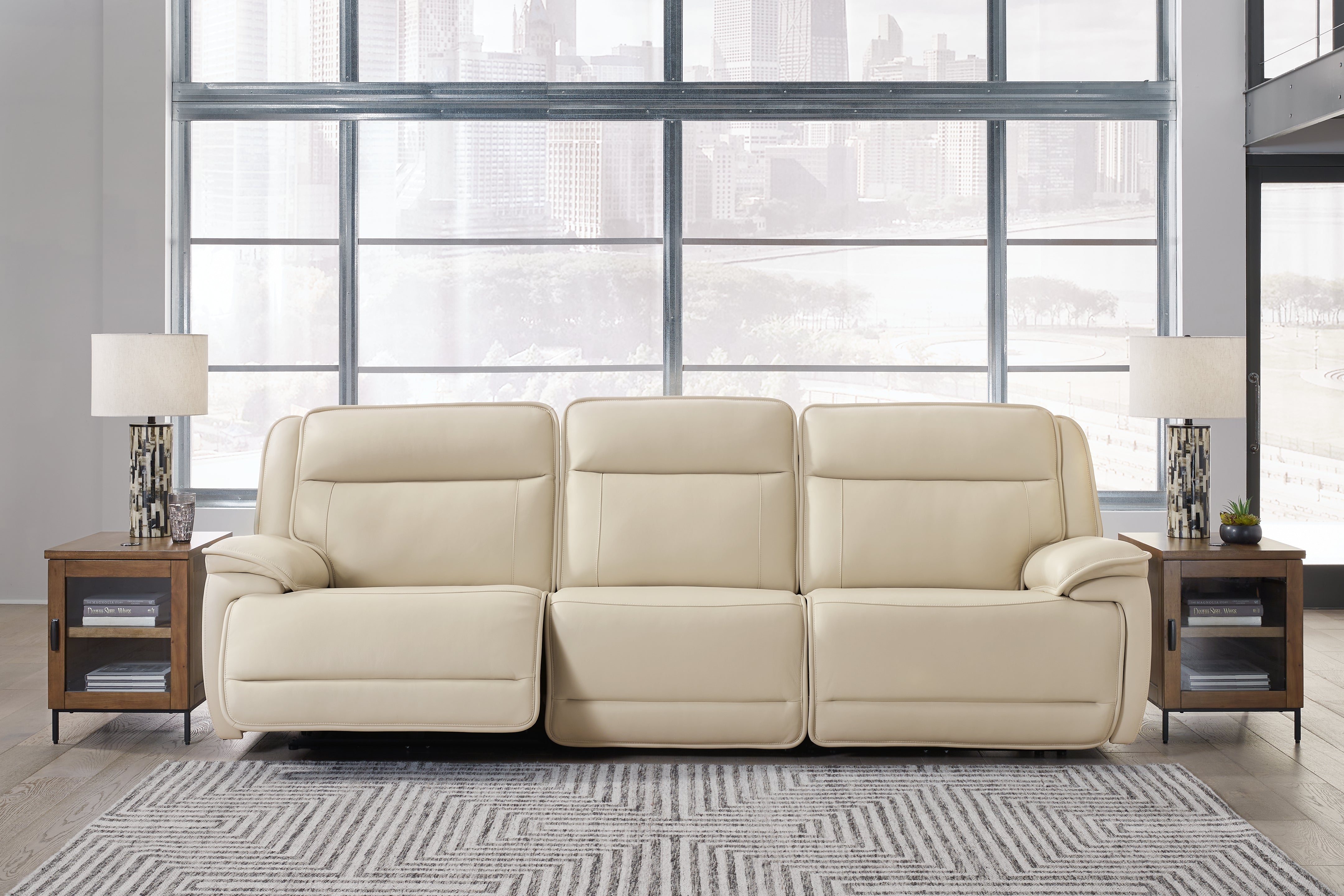 Sectionals for Less - Ashley Furniture - Double Deal Sectional - 3-Piece Power Reclining Sofa Sectional / Almond - U13001S5