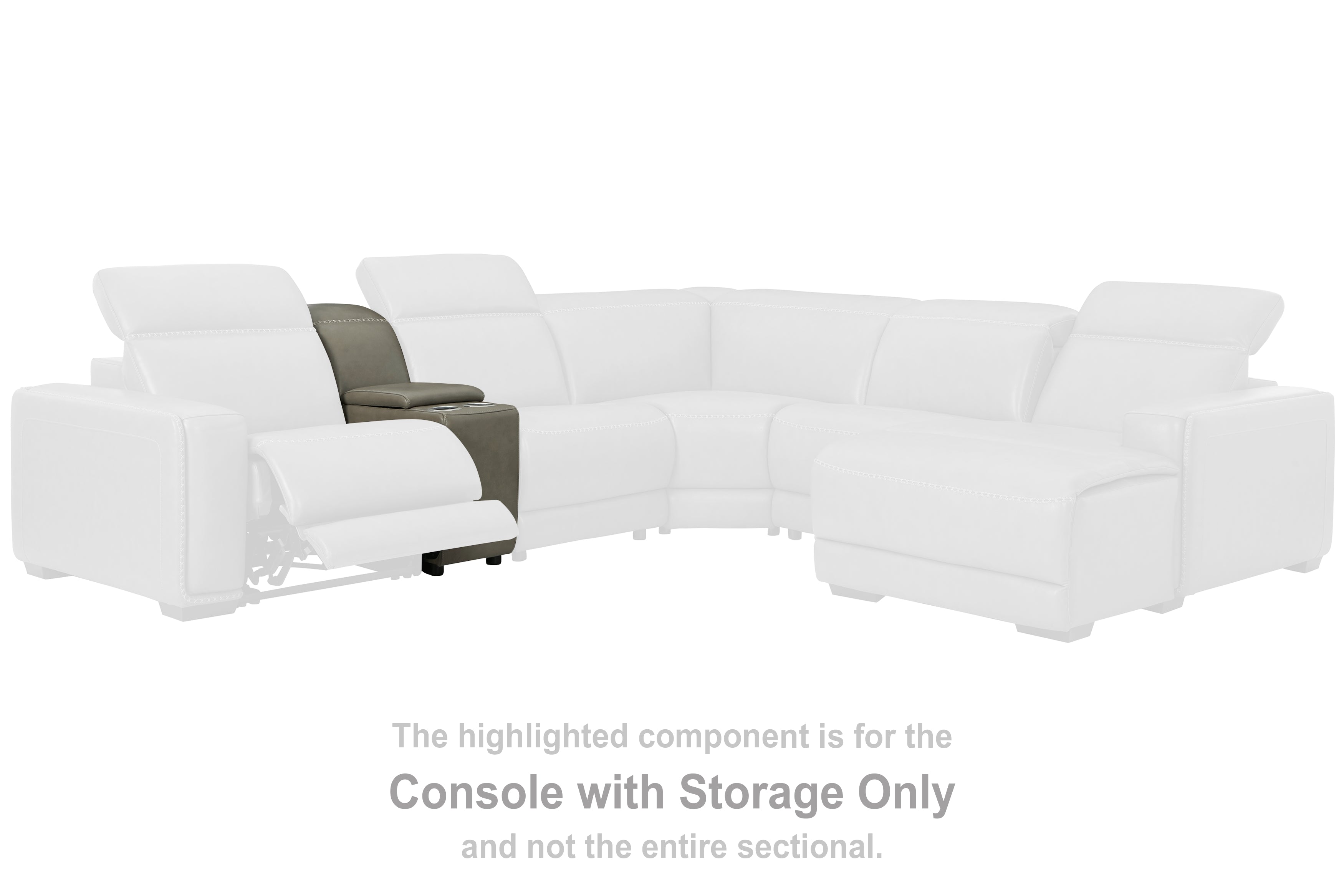 Sectionals for Less - Ashley Furniture - Correze Sectional - Console with Storage / Gray - U9420257