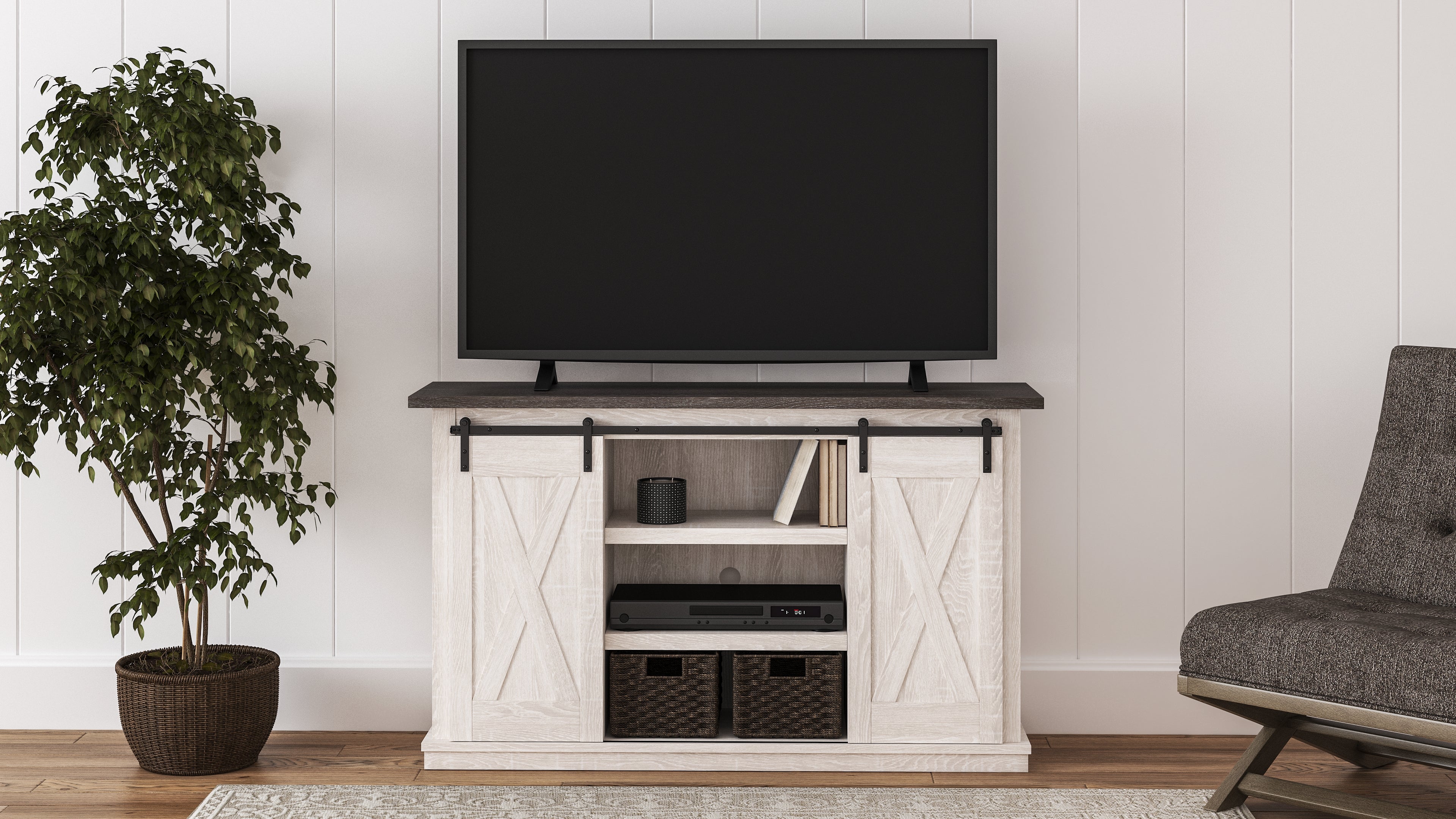 Sectionals for Less - Ashley Furniture - Dorrinson 54" TV Stand - 54" / Two-tone - W287-48