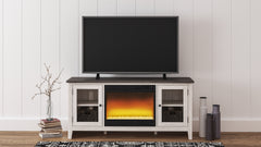 Sectionals for Less - Ashley Furniture - Dorrinson 60" TV Stand with Electric Fireplace - 60" TV Stand with Electric Fireplace / Two-tone - W287W2