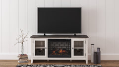 Sectionals for Less - Ashley Furniture - Dorrinson 60" TV Stand with Electric Fireplace - 60" TV Stand with Electric Fireplace / Two-tone - W287W3