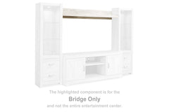 Sectionals for Less - Ashley Furniture - Bellaby Entertainment Center - 4-Piece Entertainment Center / Whitewash - W331W2