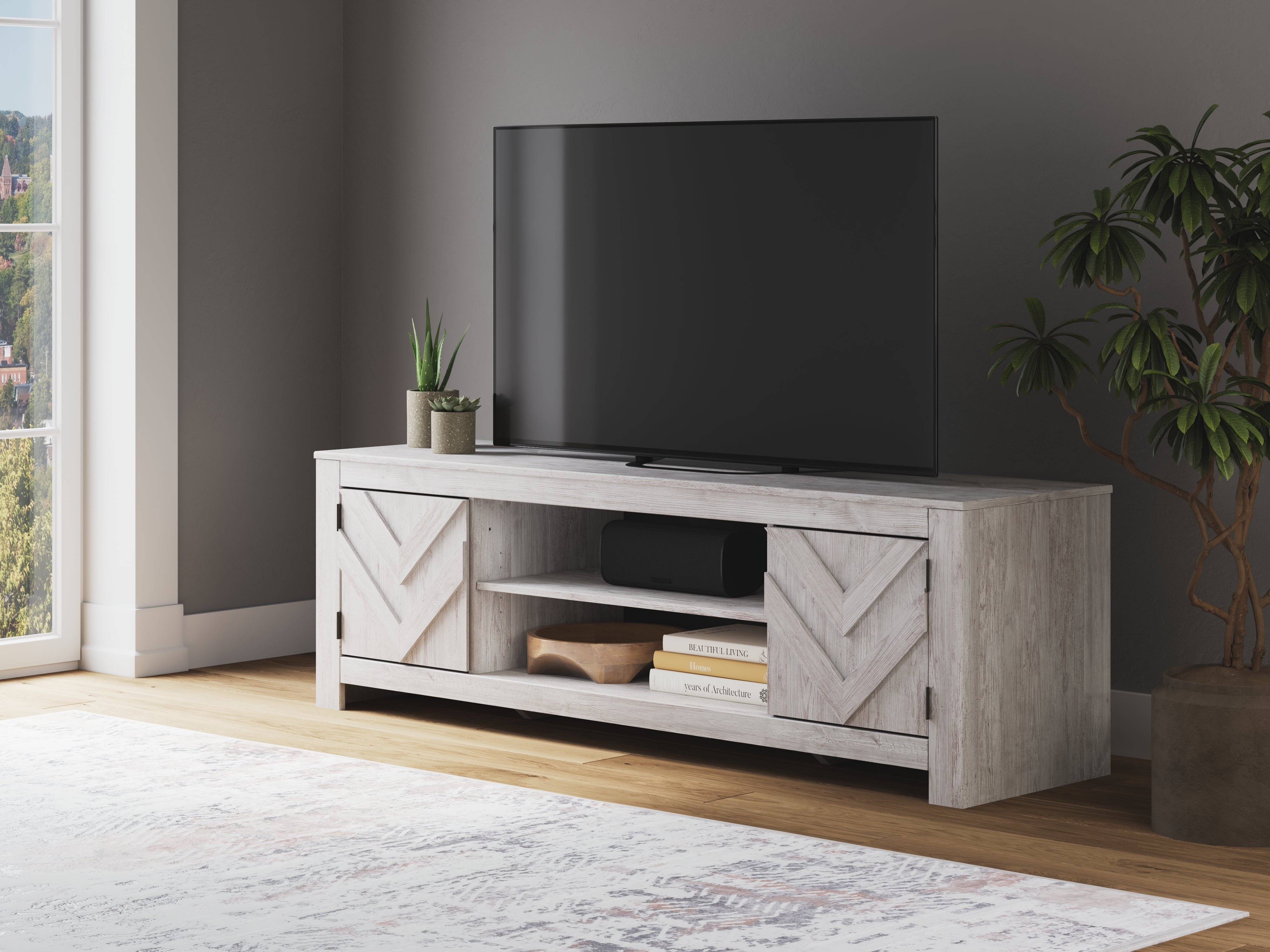 Sectionals for Less - Ashley Furniture - Cayboni TV Stand - 71" / Whitewash - W3788-68