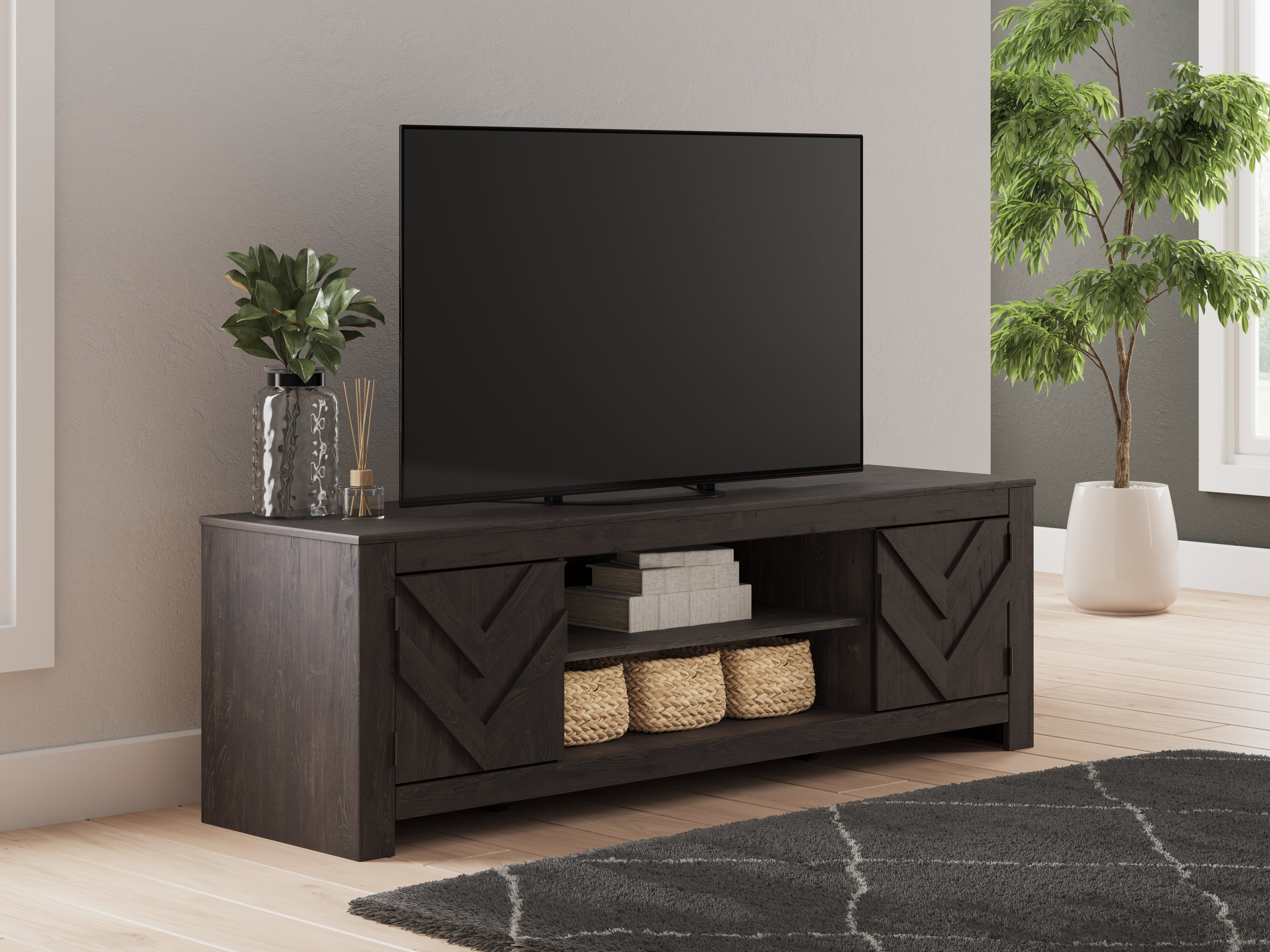 Sectionals for Less - Ashley Furniture - Cayboni TV Stand - 71" / Black - W3789-68