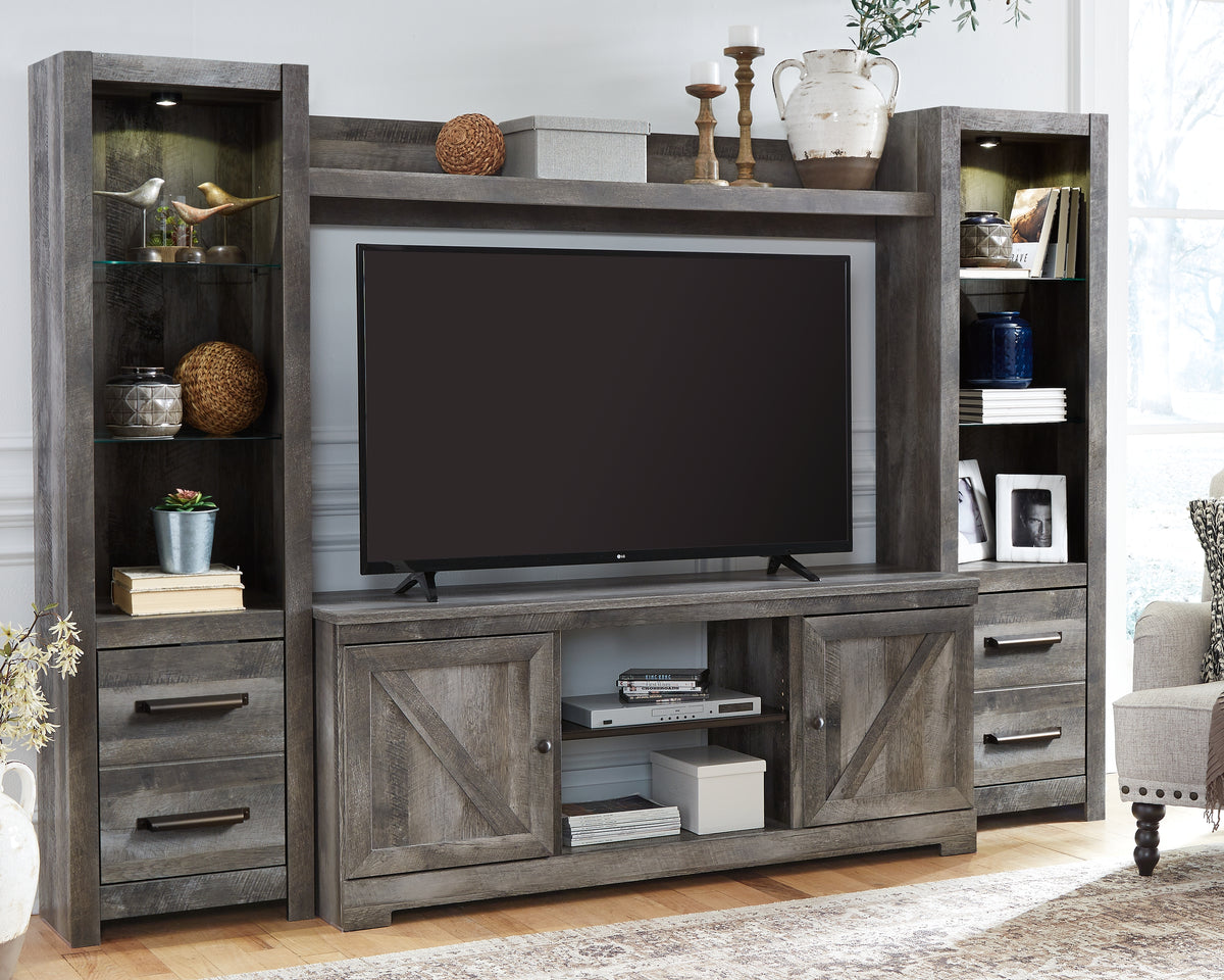 Sectionals for Less - Ashley Furniture - Wynnlow Entertainment Center - 4-Piece Entertainment Center / Gray - W440W2