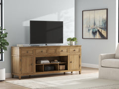 Sectionals for Less - Ashley Furniture - Sharlance 81" TV Stand - 81" / Light Brown - W655-68