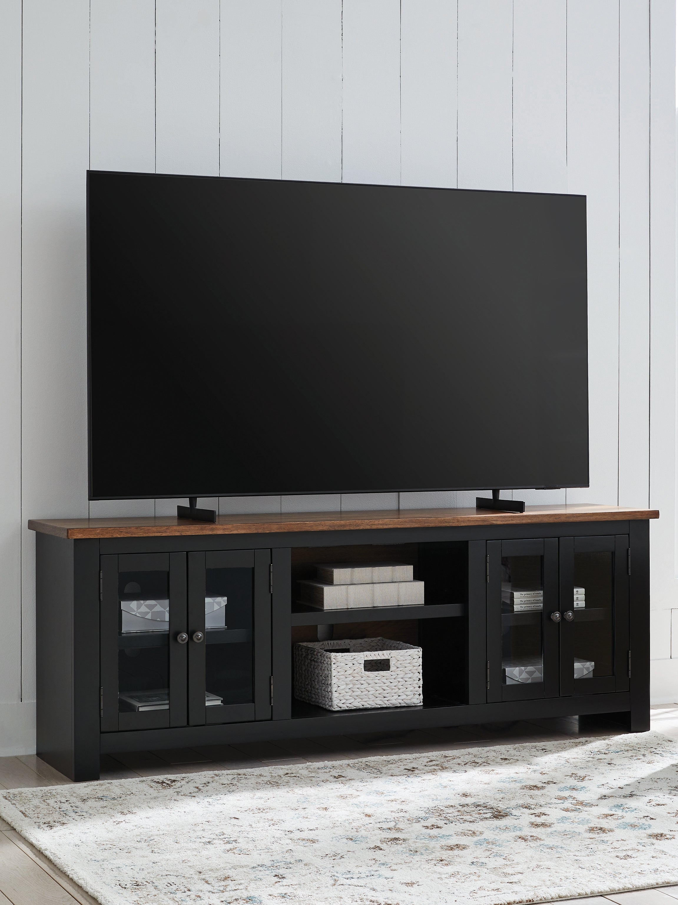 Sectionals for Less - Ashley Furniture - Wildenauer 76" TV Stand - 76" / Brown/Black - W664-68