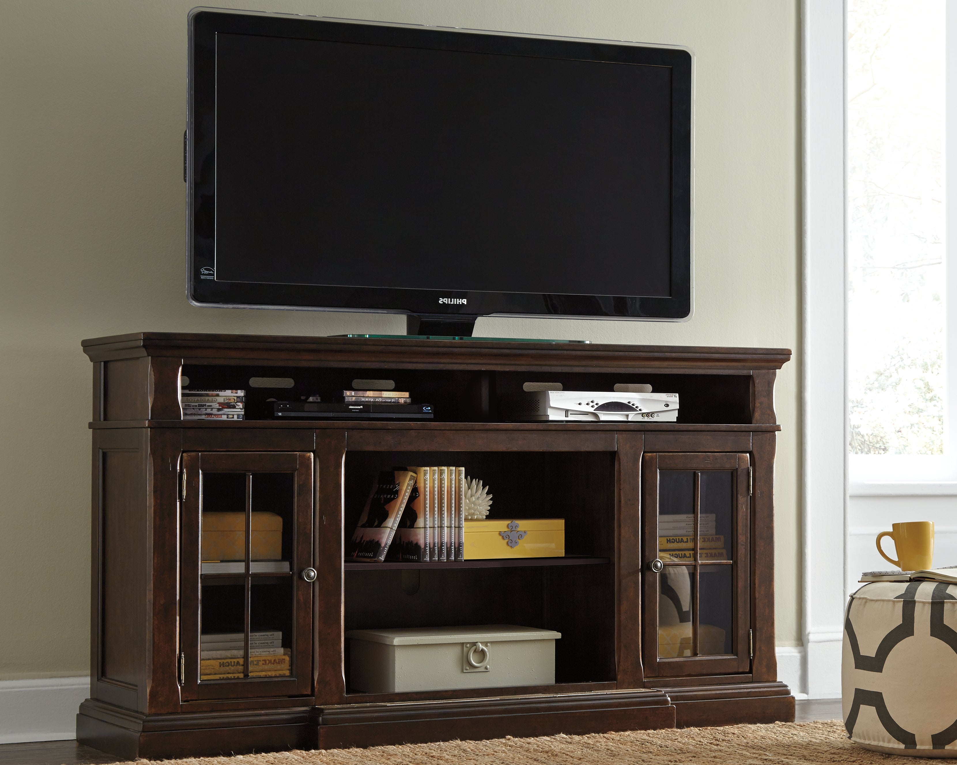 Sectionals for Less - Ashley Furniture - Roddinton 72" TV Stand - 72" / Dark Brown - W701-88