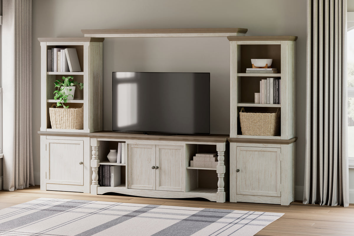 Sectionals for Less - Ashley Furniture - Havalance Entertainment Center - 4-Piece Entertainment Center / Two-tone - W814W1